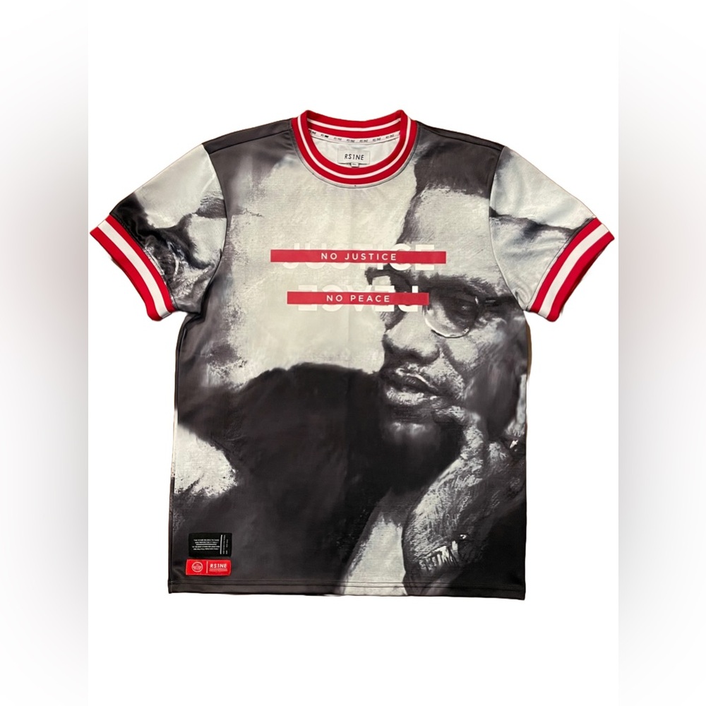 RS1NE “No Justice No Peace” Black and White Short Sleeve Tee XL